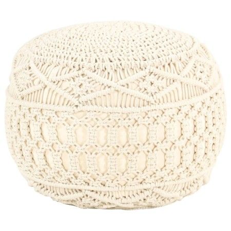 Handmade macramé pouf, cotton, 45x30 cm by vidaXL, Ottomans - Ref: Foro24-324001, Price: 78,93 €, Discount: %