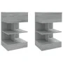 Bedside tables 2 pcs gray Sonoma wood 40x35x65 cm by vidaXL, Nightstands - Ref: Foro24-816044, Price: 89,69 €, Discount: %