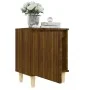 Bedside table with solid oak brown wood legs 40x30x50cm by vidaXL, Nightstands - Ref: Foro24-813114, Price: 28,91 €, Discount: %
