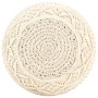 Handmade macramé pouf, cotton, 45x30 cm by vidaXL, Ottomans - Ref: Foro24-324001, Price: 78,93 €, Discount: %