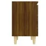 Nachttisch mit Beinen aus massivem Eichenbraunholz, 40 x 30 x 50 cm von vidaXL, Nachttische - Ref: Foro24-813114, Preis: 28,9...