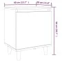 Nachttisch mit Beinen aus massivem Eichenbraunholz, 40 x 30 x 50 cm von vidaXL, Nachttische - Ref: Foro24-813114, Preis: 28,9...