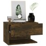 Wand-Nachttisch 2 Einheiten, Farbe geräucherte Eiche von vidaXL, Nachttische - Ref: Foro24-816947, Preis: 64,67 €, Rabatt: %
