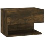 Wall bedside table 2 units smoked oak color by vidaXL, Nightstands - Ref: Foro24-816947, Price: 64,80 €, Discount: %