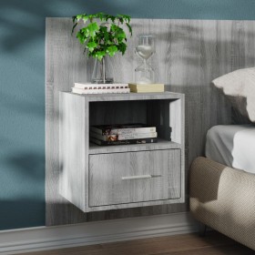 Sonoma Grey Wall Nachttisch von vidaXL, Nachttische - Ref: Foro24-816966, Preis: 38,70 €, Rabatt: %
