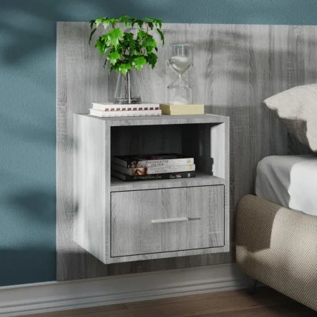 Sonoma Gray Wall Nightstand by vidaXL, Nightstands - Ref: Foro24-816966, Price: 38,70 €, Discount: %