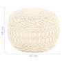 Handmade macramé pouf, cotton, 45x30 cm by vidaXL, Ottomans - Ref: Foro24-324001, Price: 78,93 €, Discount: %