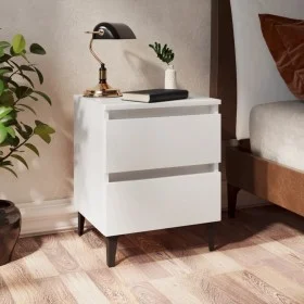 Mesitas de noche 2 uds madera contrachapada blanco 40x35x50 cm de vidaXL, Mesitas de noche - Ref: Foro24-805870, Precio: 103,...