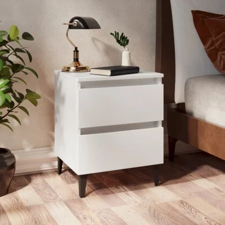 Mesitas de noche 2 uds madera contrachapada blanco 40x35x50 cm de vidaXL, Mesitas de noche - Ref: Foro24-805870, Precio: 103,...