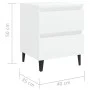 Mesitas de noche 2 uds madera contrachapada blanco 40x35x50 cm de vidaXL, Mesitas de noche - Ref: Foro24-805870, Precio: 103,...