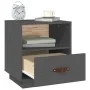 Mesita de noche madera maciza de pino gris 40x34x45 cm de vidaXL, Mesitas de noche - Ref: Foro24-818299, Precio: 46,34 €, Des...