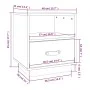 Mesita de noche madera maciza de pino gris 40x34x45 cm de vidaXL, Mesitas de noche - Ref: Foro24-818299, Precio: 46,34 €, Des...