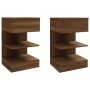 Nachttische 2 Stück Eichenbraunsperrholz 40x35x65 cm von vidaXL, Nachttische - Ref: Foro24-816046, Preis: 82,61 €, Rabatt: %
