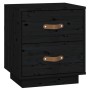 Mesita de noche madera maciza de pino negro 40x34x45 cm de vidaXL, Mesitas de noche - Ref: Foro24-818333, Precio: 46,48 €, De...