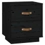 Nachttisch aus massivem schwarzem Kiefernholz, 40 x 34 x 45 cm von vidaXL, Nachttische - Ref: Foro24-818333, Preis: 46,48 €, ...