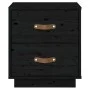 Nachttisch aus massivem schwarzem Kiefernholz, 40 x 34 x 45 cm von vidaXL, Nachttische - Ref: Foro24-818333, Preis: 46,48 €, ...