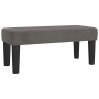 Cama box spring con colchón terciopelo gris oscuro 120x190 cm