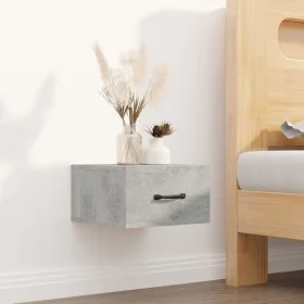 Mesita de noche de pared color gris hormigón 35x35x20 cm de vidaXL, Mesitas de noche - Ref: Foro24-812860, Precio: 27,41 €, D...