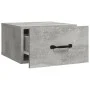Mesita de noche de pared color gris hormigón 35x35x20 cm de vidaXL, Mesitas de noche - Ref: Foro24-812860, Precio: 27,41 €, D...