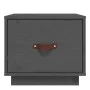Mesita de noche madera maciza de pino gris 40x34x35 cm de vidaXL, Mesitas de noche - Ref: Foro24-818289, Precio: 36,91 €, Des...