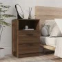 Brown oak plywood nightstand by vidaXL, Nightstands - Ref: Foro24-817043, Price: 57,81 €, Discount: %