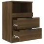 Brown oak plywood nightstand by vidaXL, Nightstands - Ref: Foro24-817043, Price: 57,81 €, Discount: %