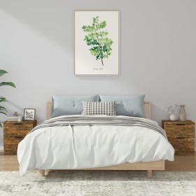 Nightstands 2 pcs smoked oak plywood by vidaXL, Nightstands - Ref: Foro24-817034, Price: 59,24 €, Discount: %