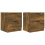 Nachttische 2 Stück geräuchertes Eichensperrholz von vidaXL, Nachttische - Ref: Foro24-817034, Preis: 59,24 €, Rabatt: %