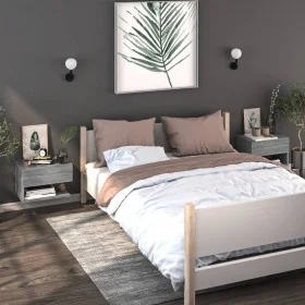 Wall bedside table 2 pcs Sonoma gray color by vidaXL, Nightstands - Ref: Foro24-816949, Price: 67,83 €, Discount: %