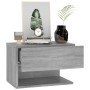 Wand-Nachttisch 2 Stk. Sonoma grau von vidaXL, Nachttische - Ref: Foro24-816949, Preis: 69,12 €, Rabatt: %