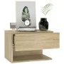 Mesita de noche de pared 2 unidades color roble Sonoma de vidaXL, Mesitas de noche - Ref: Foro24-810960, Precio: 47,87 €, Des...