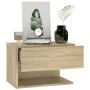 Wall bedside table 2 units Sonoma oak color by vidaXL, Nightstands - Ref: Foro24-810960, Price: 49,39 €, Discount: %