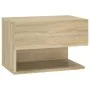 Mesita de noche de pared 2 unidades color roble Sonoma de vidaXL, Mesitas de noche - Ref: Foro24-810960, Precio: 47,87 €, Des...