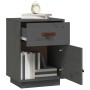 Solid pine wood bedside table in gray, 40x34x55 cm by vidaXL, Nightstands - Ref: Foro24-818309, Price: 50,60 €, Discount: %