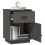 Solid pine wood bedside table in gray, 40x34x55 cm by vidaXL, Nightstands - Ref: Foro24-818309, Price: 50,06 €, Discount: %