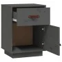 Solid pine wood bedside table in gray, 40x34x55 cm by vidaXL, Nightstands - Ref: Foro24-818309, Price: 50,06 €, Discount: %