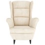 Cremeweißer Samtsessel von vidaXL, Sessel - Ref: Foro24-324068, Preis: 222,57 €, Rabatt: %