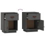 Solid pine wood bedside table in gray, 40x34x55 cm by vidaXL, Nightstands - Ref: Foro24-818309, Price: 50,60 €, Discount: %