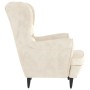 Cremeweißer Samtsessel von vidaXL, Sessel - Ref: Foro24-324068, Preis: 222,57 €, Rabatt: %