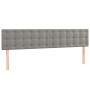 Cama box spring con colchón terciopelo gris claro 120x190 cm