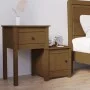 Solid pine wood bedside table honey brown 79.5x38x65.5 cm by vidaXL, Nightstands - Ref: Foro24-814545, Price: 61,52 €, Discou...