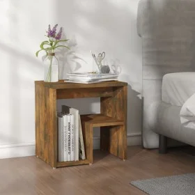 Nachttisch aus geräuchertem Eichensperrholz, 40 x 30 x 40 cm von vidaXL, Nachttische - Ref: Foro24-815177, Preis: 28,88 €, Ra...
