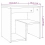 Nachttisch aus geräuchertem Eichensperrholz, 40 x 30 x 40 cm von vidaXL, Nachttische - Ref: Foro24-815177, Preis: 29,32 €, Ra...
