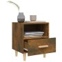 Nachttisch aus geräucherter Eiche, 40 x 35 x 47 cm von vidaXL, Nachttische - Ref: Foro24-817297, Preis: 32,78 €, Rabatt: %