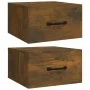 Wall-mounted bedside tables 2 units smoked oak 35x35x20 cm by vidaXL, Nightstands - Ref: Foro24-817580, Price: 54,10 €, Disco...