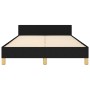 Estructura de cama sin colchón tela negro 120x190 cm