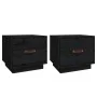 Bedside tables 2 pcs solid black pine wood 40x34x35 cm by vidaXL, Nightstands - Ref: Foro24-818294, Price: 61,52 €, Discount: %