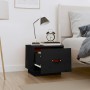 Bedside tables 2 pcs solid black pine wood 40x34x35 cm by vidaXL, Nightstands - Ref: Foro24-818294, Price: 61,52 €, Discount: %
