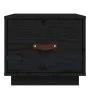 Bedside tables 2 pcs solid black pine wood 40x34x35 cm by vidaXL, Nightstands - Ref: Foro24-818294, Price: 61,52 €, Discount: %