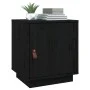 Mesitas de noche 2 uds madera maciza de pino negro 40x34x45 cm de vidaXL, Mesitas de noche - Ref: Foro24-818284, Precio: 64,2...